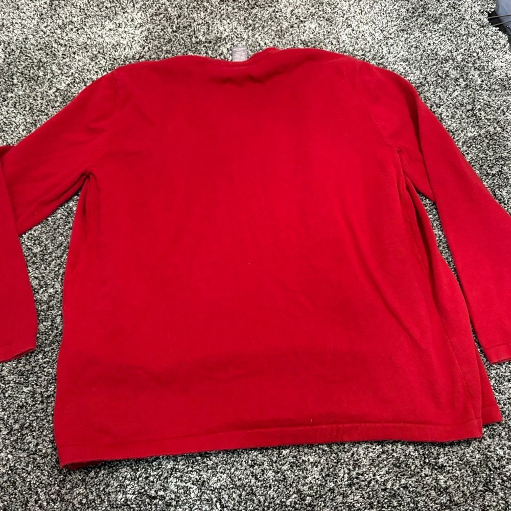 Laura Scott Red Argyle Women's Sweater size large - Picture 7 of 7